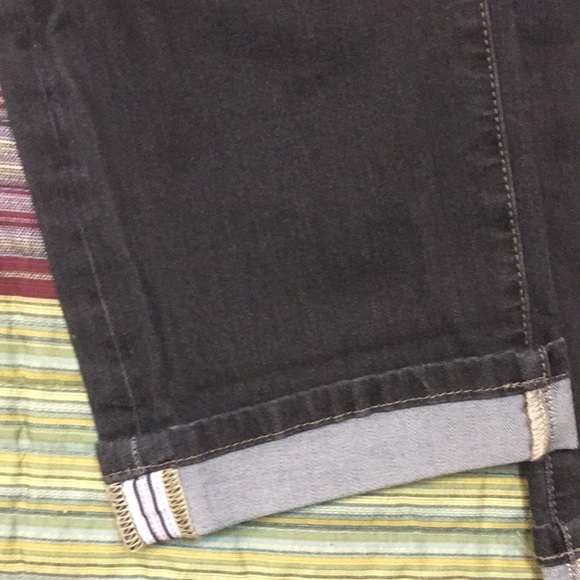 New! Jag Jeans Girlfriend Gray Distressed Mid Rise Stretch Jeans size 14 - Picture 11 of 13